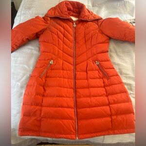 Michael Kors Women's Vibrant orange Puffer Jacket